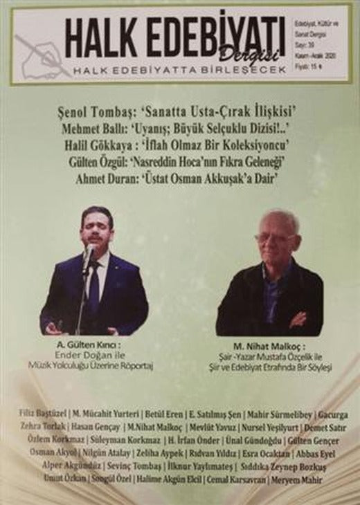 Halk Edebiyatı Dergisi Sayı: 39 Kasım-Aralık 2020 | Halk Edebiyatı Dergisi Yayınları (Ciltsiz)