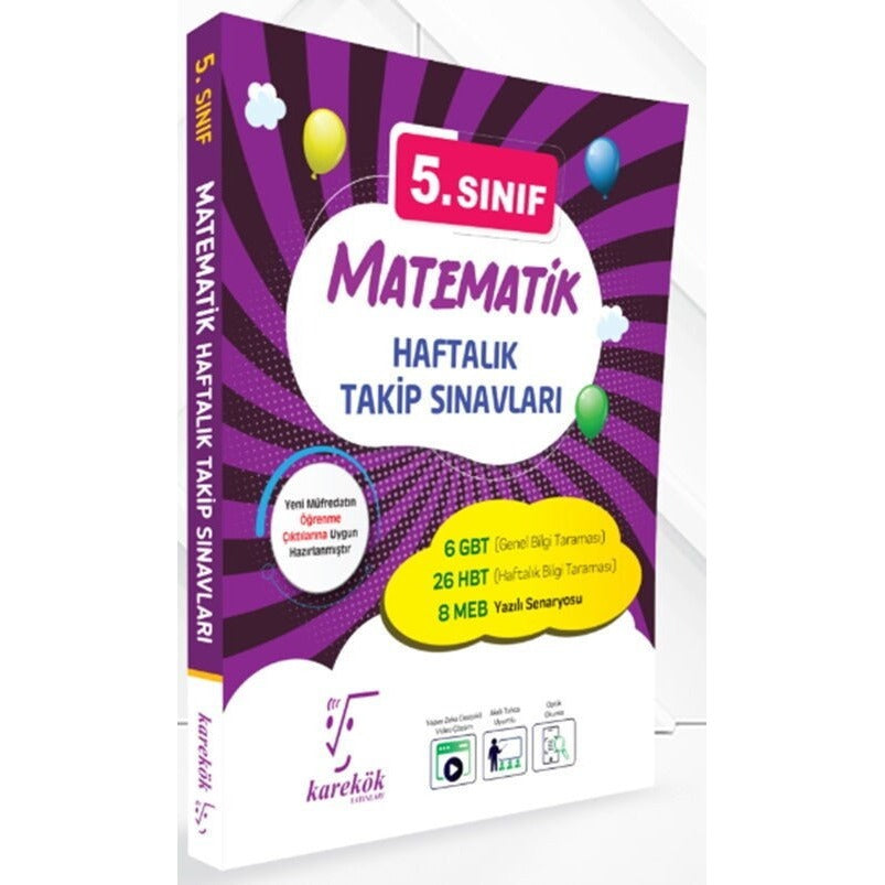 5. Sınıf Matematik Haftalık Takip Sınavları | Karekök Yayıncılık (Ciltsiz)