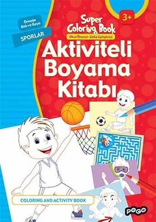 Aktiviteli Boyama Kitabı-Sporlar | Pogo Çocuk