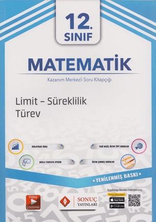 12. Sınıf Matematik Limit Süreklilik Türev | Sonuç Yayınları (Ciltsiz)  - Resim 1