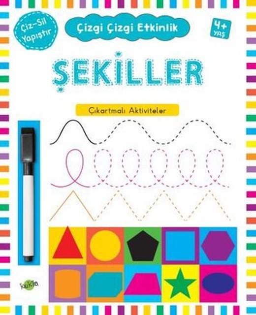 Şekiller Çıkartmalı Aktiviteler 4 Yaş Çizgi Çizgi Etkinlik | Kukla