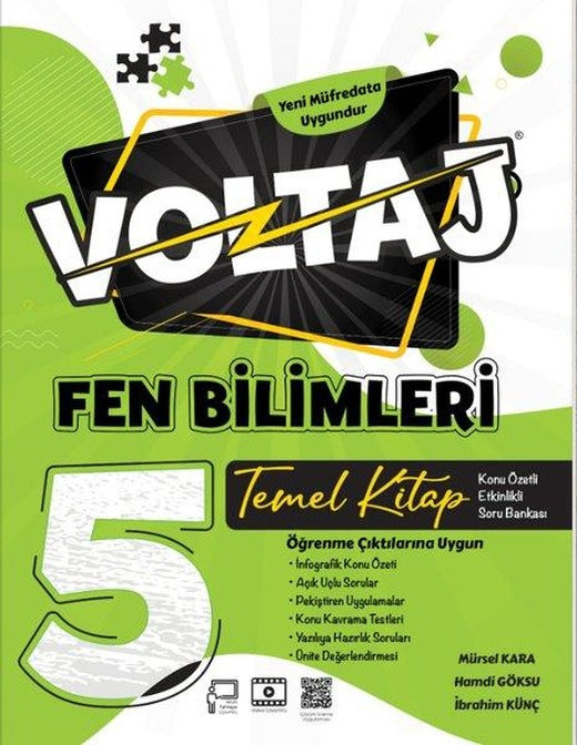 5.Sınıf Fen Bilimleri Voltaj Tk Temel Kitap | Berkay Yayıncılık (İnce Kapak)