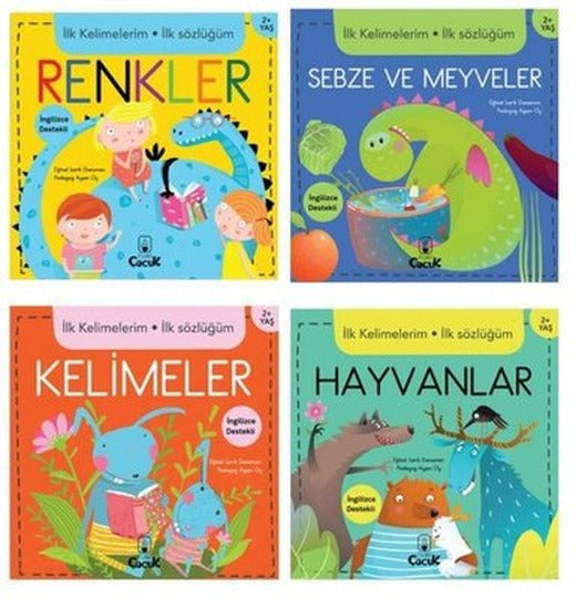 İlk Kelimelerim İlk Sözlüğüm Serisi Seti - 4 Kitap Takım 2 + Yaş | Floki Çocuk