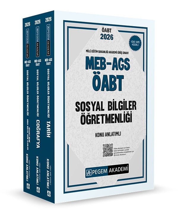 2026 MEB AGS ÖABT Sosyal Bilgiler Öğretmenliği Konu Anlatımlı - 3 Kitap Takım | Pegem Akademi Yayıncılık (İnce Kapak)