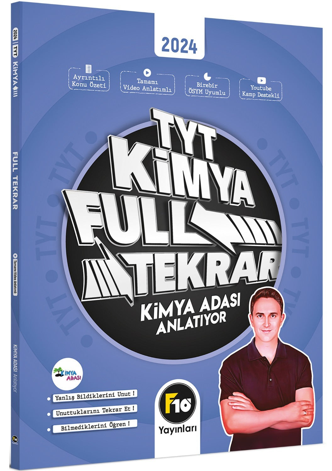 Kimya Adası TYT Kimya Full Tekrar Video Ders Kitabı | F10 Yayınları (İnce Kapak)