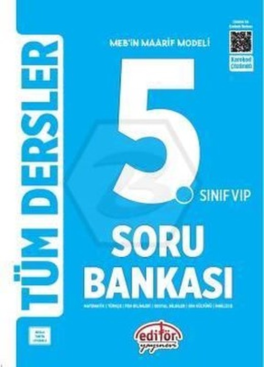 5. Sınıf VIP Tüm Dersler Soru Bankası | Editör (İnce Kapak)