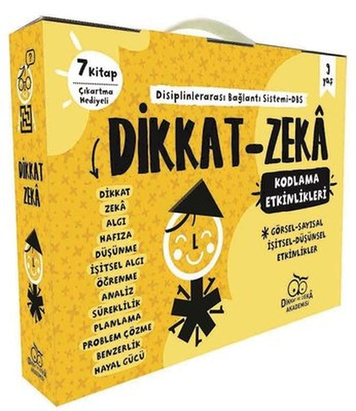 Dikkat Zeka 3.Sınıf Seti-9 Yaş-7 Kitap Takım | Dikkat ve Zeka Akademisi (İnce Kapak)
