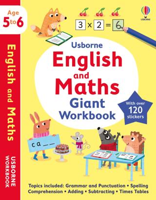 Usborne English and Maths Giant Workbook 5-6 | Usborne (Ciltsiz)  - Resim 1