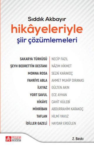 Hikayeleriyle Şiir Çözümlemeleri | Pegem Akademi Yayıncılık (Ciltsiz)  - Resim 1