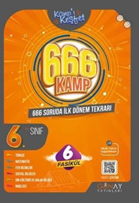 6. Sınıf 666 Soruda İlk Dönem Kamp Kitabı - Kolektif kitap kapağı
