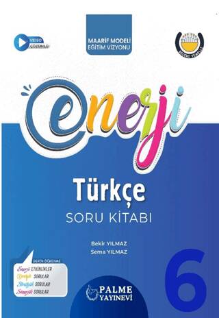 Palme 6.Sınıf Enerji Türkçe Soru Kitabı Yeni - Bekir Yılmaz kitap kapağı