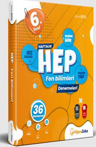 6. Sınıf Haftalık HEP Fen Bilimleri 36 Deneme - Burhan Boztaş kitap kapağı