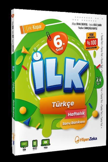 6. Sınıf İLK Türkçe Haftalık Soru Bankası kitap kapağı