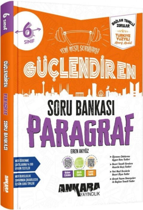 6. Sınıf Paragraf Güçlendiren Soru Bankası (Video Çözümlü) - Eren Akyüz kitap kapağı