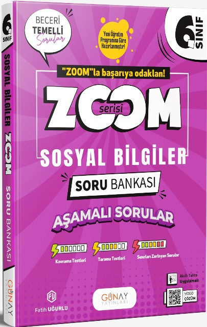 6. Sınıf Sosyal Bilgiler Soru Bankası Zoom Serisi 2026 kitap kapağı