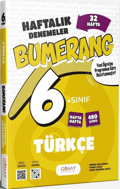 6. Sınıf Türkçe 32 Haftalık Deneme Bumerang Serisi 2026 kitap kapağı