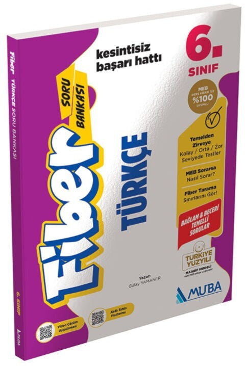 6. Sınıf Türkçe Fiber Soru Bankası Muba Yayınları kitap kapağı