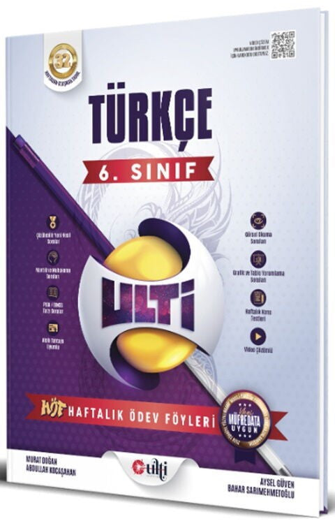 6. Sınıf Türkçe Haftalık Ödev Föyleri Ulti Yayınları kitap kapağı
