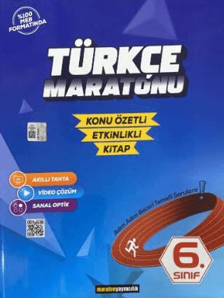 6. Sınıf Türkçe Maratonu Konu Özetli - Etkinlikli Kitap - Kolektif kitap kapağı
