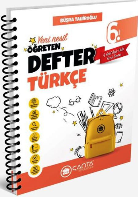 6. Sınıf Türkçe Okula Yardımcı Öğreten Defter 2025 kitap kapağı