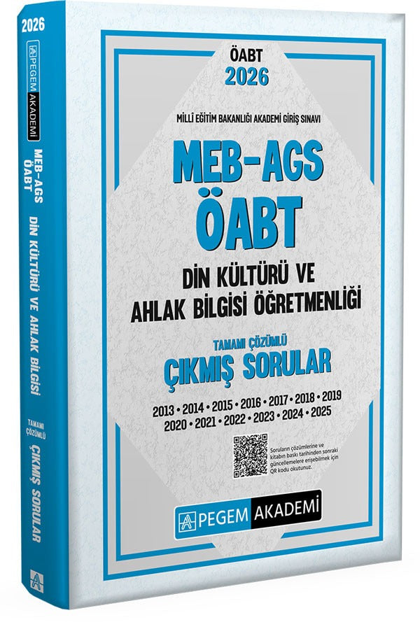 2026 MEB AGS ÖABT Din Kültürü ve Ahlak Bilgisi Tamamı Çözümlü Çıkmış Sorular | Pegem Akademi Yayıncılık (İnce Kapak)