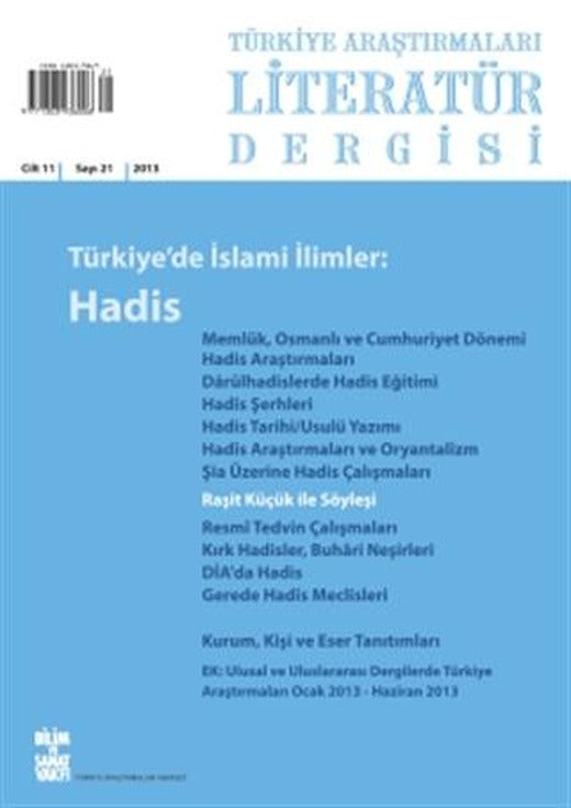 Türkiye Araştırmaları Literatür Dergisi Cilt 11 Sayı: 21 | Bilim ve Sanat Vakfı (Ciltsiz)