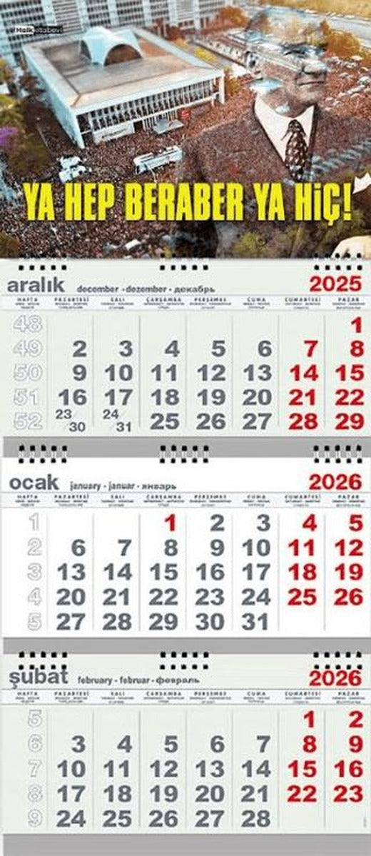 Ya Hep Beraber Ya Hiç 2026 Gemici Duvar Takvimi | Halk Kitabevi