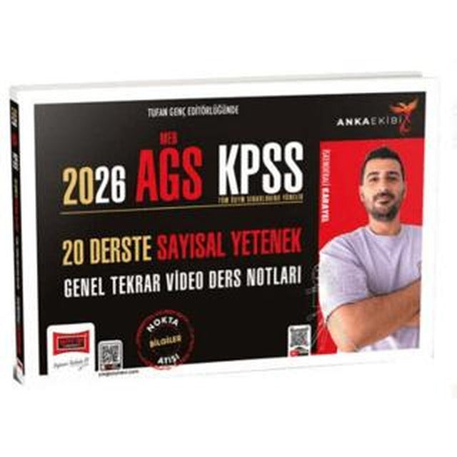 2026 Anka Ekibi MEB-AGS KPSS 20 Derste Sayısal Yetenek Genel Tekrar Video Ders Notları | Yargı Yayınevi (Ciltsiz)