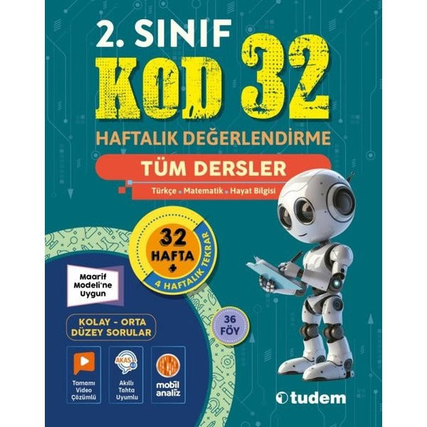Tüm Dersler 2.Snf Kod 32 (Haftalık Değrl.) | Tudem Yayınları - Ders Kitapları (İnce Kapak)