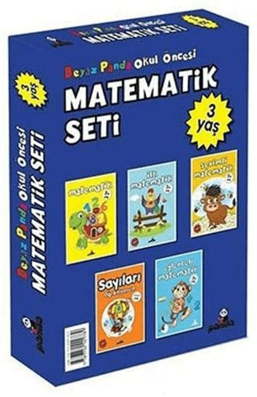Okul Öncesi 3 Yaş Matematik Seti (5 Kitap) | Beyaz Panda Yayınları (Ciltsiz)