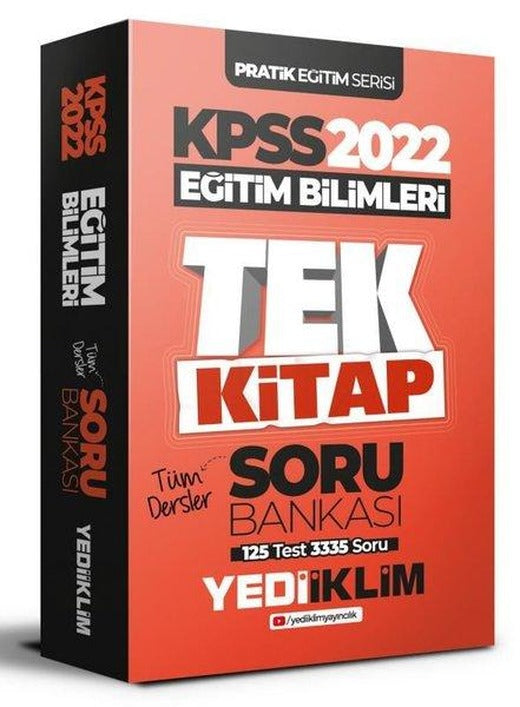 2022 KPSS Pratik Eğitim Serisi Eğitim Bilimleri Tek Kitap Soru Bankası | Yediiklim Yayınları (İnce Kapak)