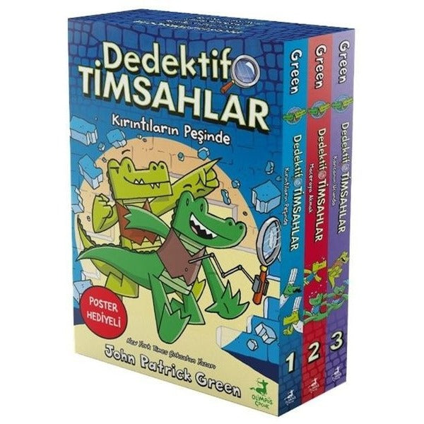 Dedektif Timsahlar 1 - 2 - 3 Seti - 3 Kitap Takım - Kutulu | Olimpos Çocuk (İnce Kapak)