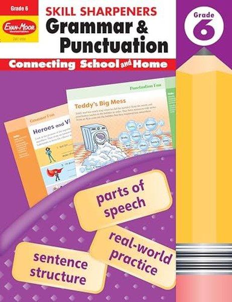 Skill Sharpeners Grammar and Punctuation Grade 6 | Evan-Moor Educational Publishers (İnce Kapak)  - Resim 1
