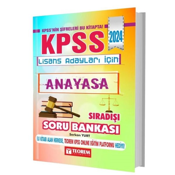 2024 KPSS Lisans Anayasa Sıradışı Soru Bankası | Teorem Yayınları (İnce Kapak)