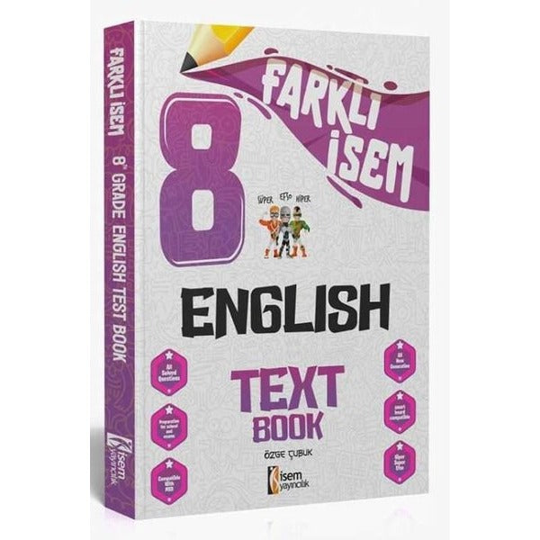 2024 8.Sınıf İngilizce Farklı İsem Soru Bankası | İsem Yayıncılık - Ortaokul (İnce Kapak)