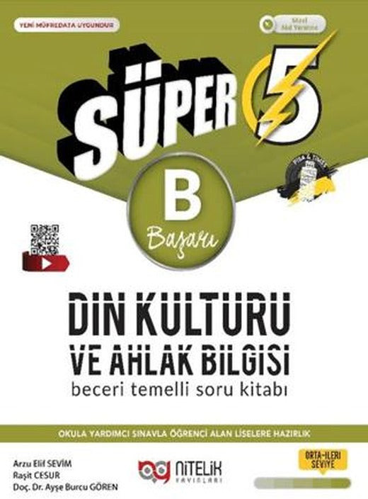 5. Sınıf Süper Din Kültürü ve Ahlak Bilgisi (B) Beceri Temelli Soru Kitabı | Nitelik Yayınları (Ciltsiz)