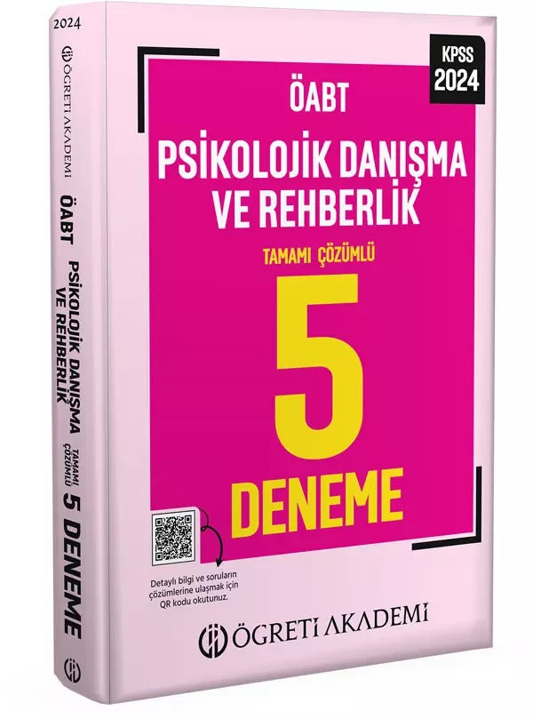 2025 MEB AGS ÖABT Psikolojik Danışma ve Rehberlik Öğretmenliği Tamamı Çözümlü 5 Deneme | Öğreti Akademi (Ciltsiz)