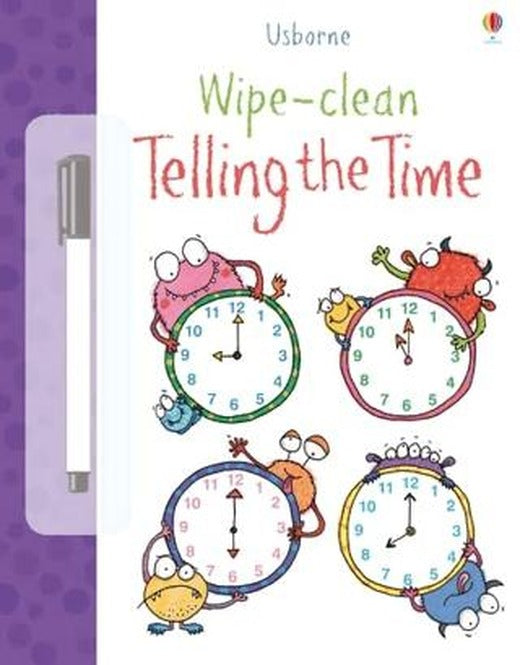 Wipe-Clean - Telling The Time | Usborne (Ciltsiz)