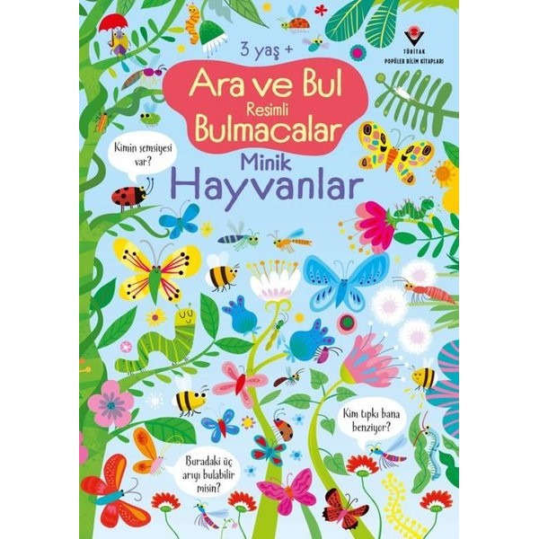 Ara ve Bul Resimli Bulmacalar - Minik Hayvanlar 3 Yaş+ | Tübitak Yayınları