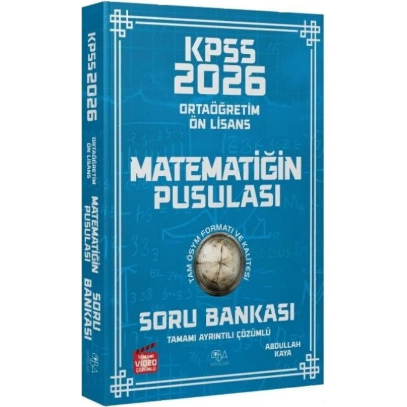 2026 KPSS Lise Ortaöğretim Ön Lisans Matematik Matematiğin Pusulası Soru Bankası Çözümlü | CBA Yayınları (İnce Kapak)