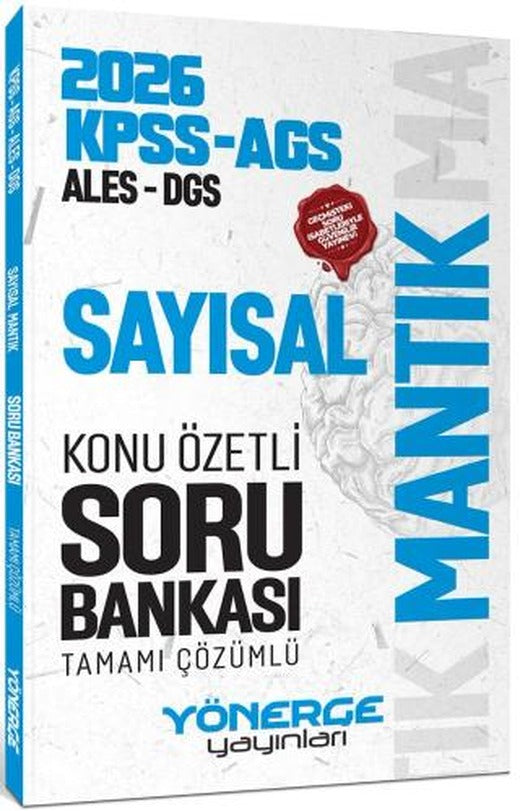2026 KPSS MEB-AGS ALES DGS Sayısal Mantık Konu Özetli Soru Bankası | Yönerge Yayınları (Ciltsiz)