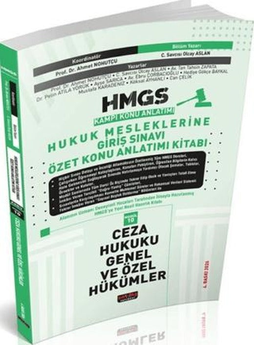 2026 HMGS Ceza Hukuku Genel ve Özel Hükümler Özet Konu Anlatımı | Savaş Yayınevi (Ciltsiz)