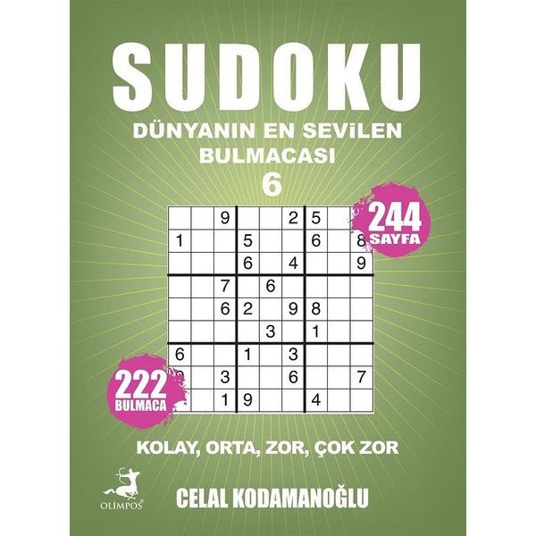 Sudoku Dünyanın En Sevilen Bulmacası 6 | Olimpos Yayınları (İnce Kapak)