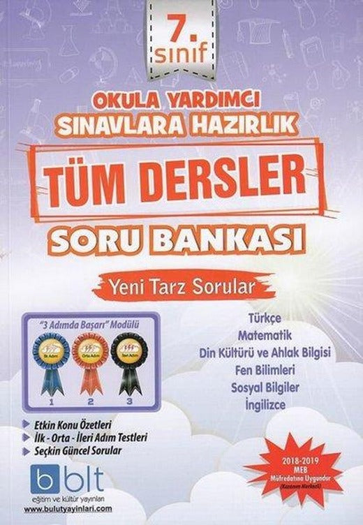 7.Sınıf Tüm Dersler Soru Bankası | Bulut Eğitim ve Kültür Yayınları (İnce Kapak)
