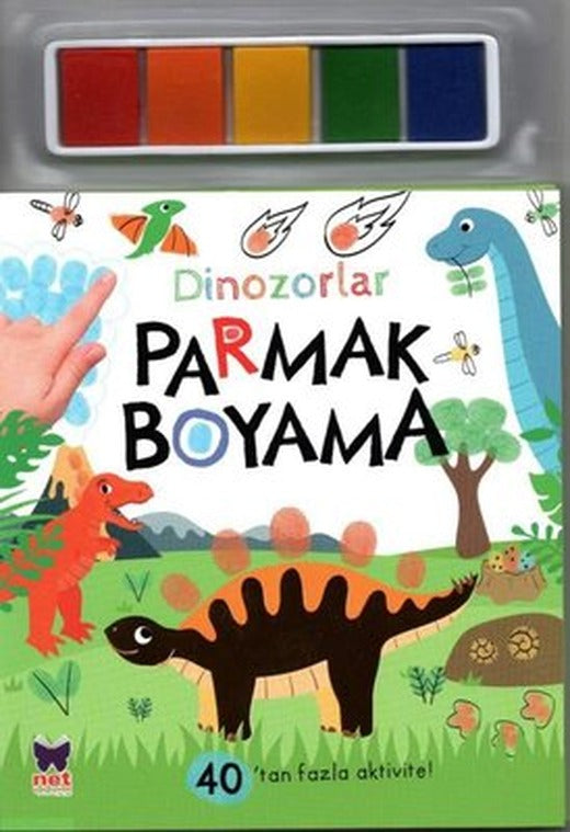 Parmak Boyama - Dinozorlar | Net Çocuk Yayınları (İnce Kapak)