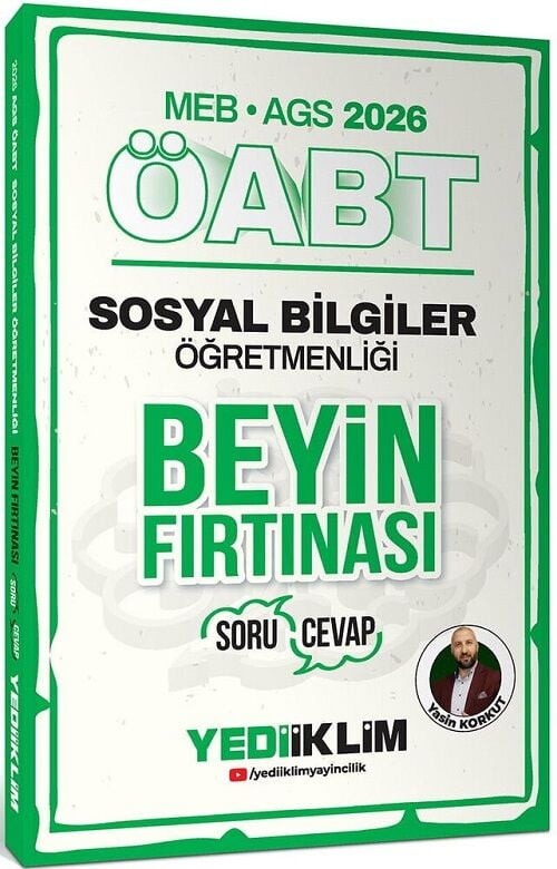 2026 MEB AGS ÖABT Sosyal Bilgiler Öğretmenliği Beyin Fırtınası Soru Cevap | Yediiklim Yayınları (Ciltsiz)