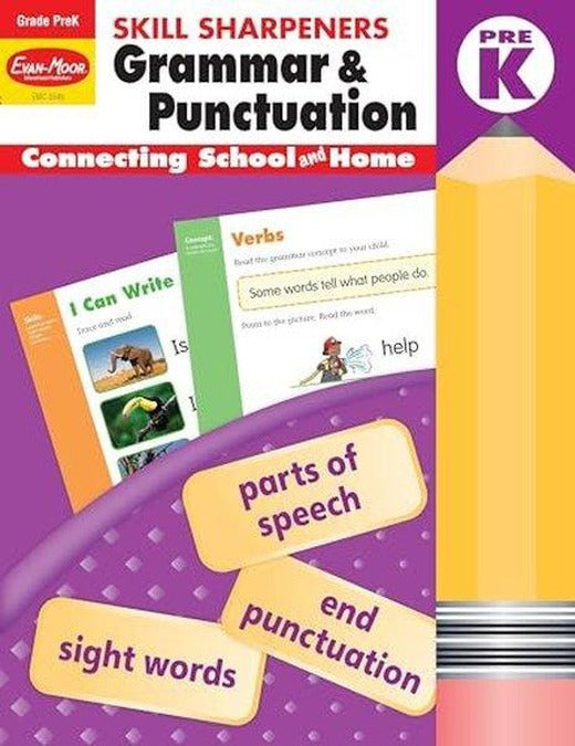 Skill Sharpeners Grammar and Punctuation Grade Prek | Evan-Moor Educational Publishers (İnce Kapak)