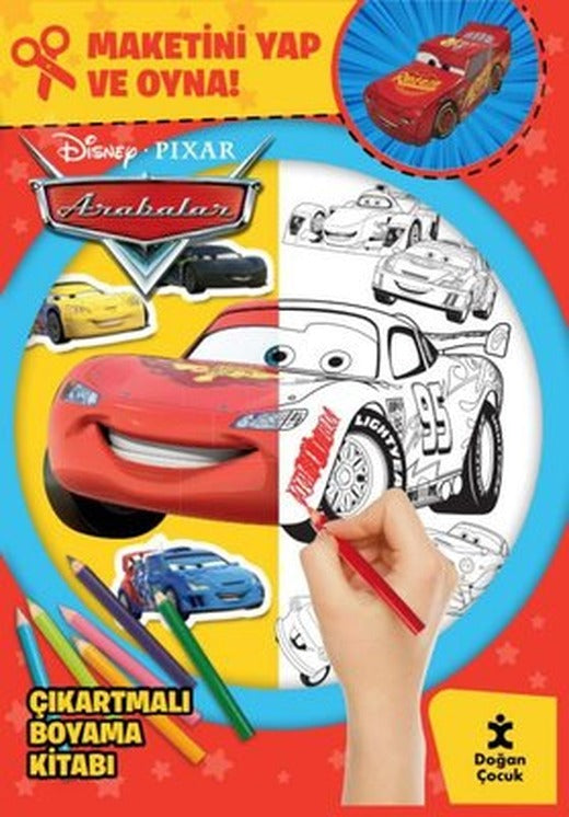 Disney Pixar Arabalar - Çıkartmalı Boyama Kitabı - Maketini Yap ve Oyna! | Doğan Çocuk