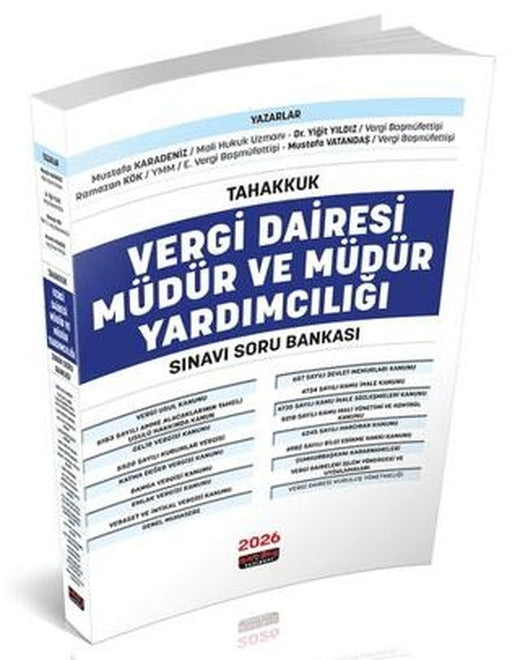 Tahakkuk Vergi Dairesi Müdür ve Müdür Yardımcılığı Sınavı Soru Bankası