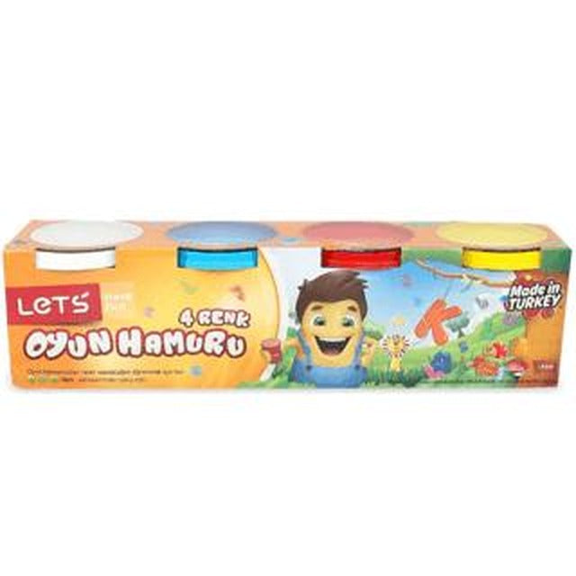 LETS 4 Renk Oyun Hamuru 226 g | Lets